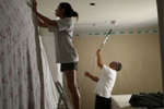 In Action - Rommel and Jessica - painting tag team